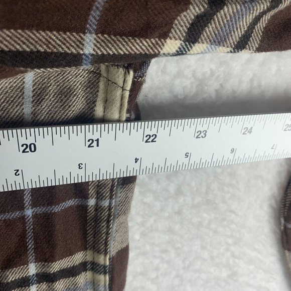 Alpine Design Shirt Mens Medium Rich Walnut Plaid Cotton Flannel Button-Up 8246 - Picture 6 of 8